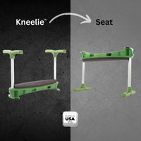 Kneelie™ kneeling bench seat used for home, garage and gardening tasks