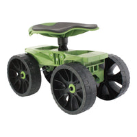 Wheelie Scoot garden seat with padded Tush Pad and locking wheels on white background