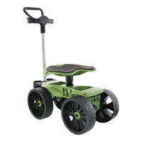 EX545 Wheelie Tool Toter with swivel seat and bucket mount, shown on all-terrain tires