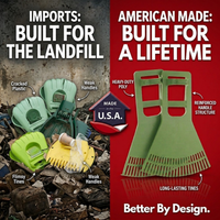 Pick-Up Claws™ Leaf Scoops – Ergonomic Lawn Cleanup Tool  Made in USA