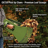 Pick-Up Claws™ Leaf Scoops – Ergonomic Lawn Cleanup Tool  Made in USA