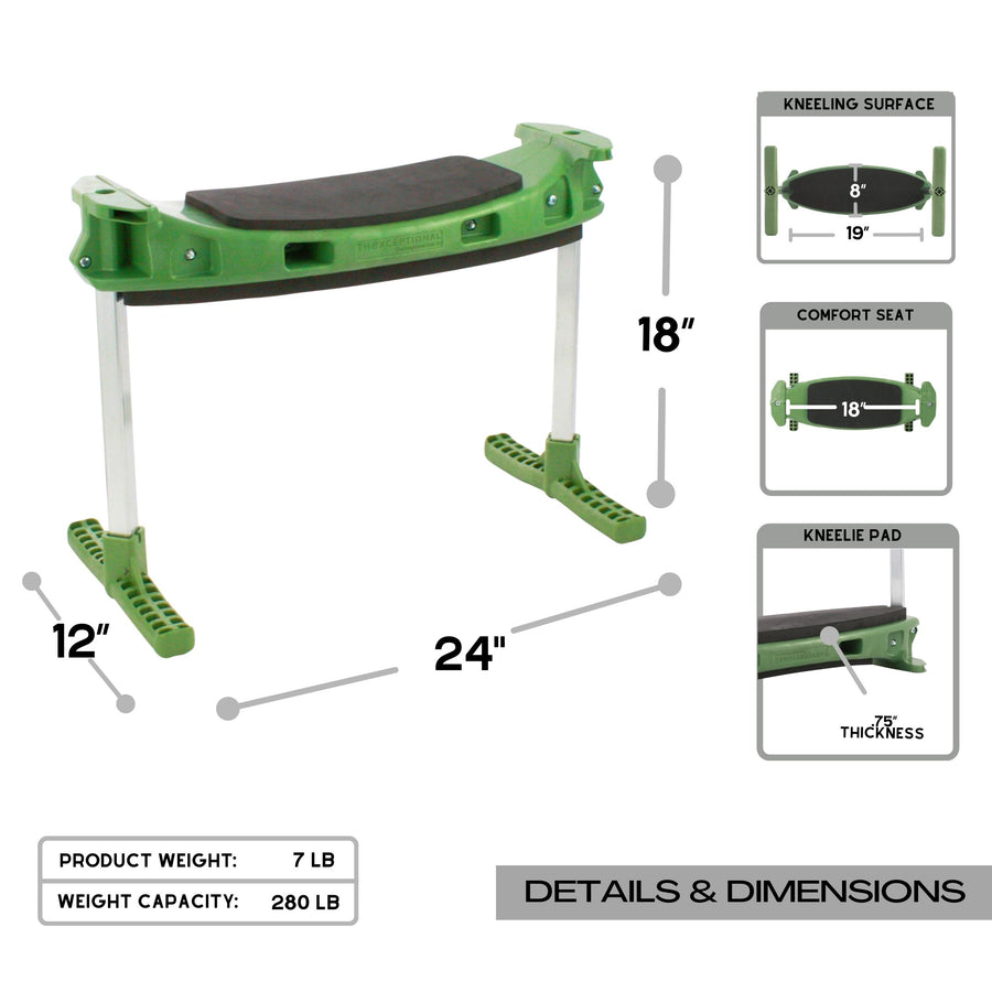 Kneelie™ Seat with Tush Pad & Tool Toter™ Bucket